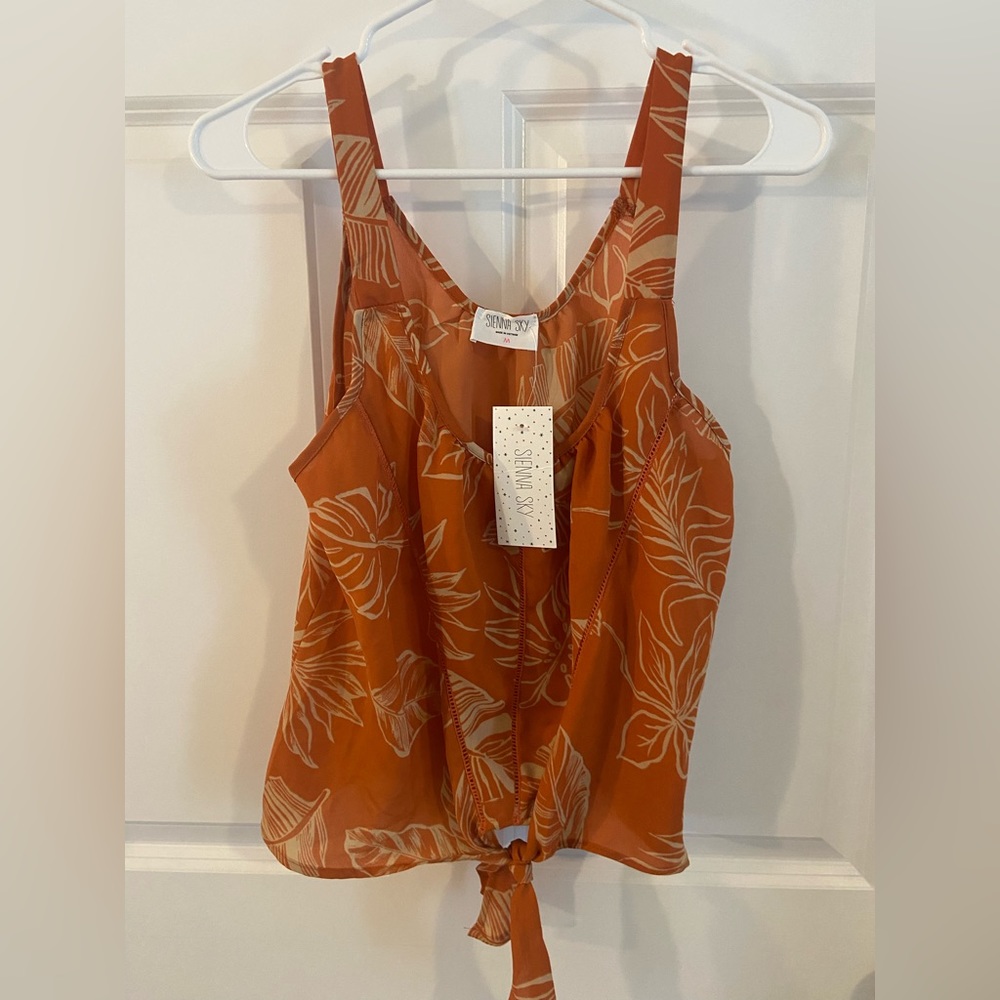 NWT medium Sienna sky orange tank top